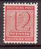 2770) SBZ Mi.Nr. 123X Postfrisch ** - Mint