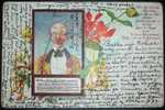 People,Man,Jew?,Banker,Person,Monocle,Flowers,Litho Print,vintage Postcard - Banken