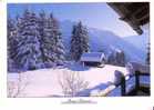 IMAGE DE MONTAGNE  De  R.  COLLOMB  - Le Châlet Blotti Sous La Neige   - René Gérard - Rhône-Alpes