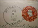 Mohler - 1931  OREGON - 2 Cent Envelope  (OPENED 1911 CLOSED POST OFFICE 1954) - 1921-40