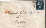 GBV122/ Victoria, 2 Pence, 1843, Type A I, Malteser Kreuz M. Nummer - Covers & Documents