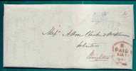 UK - 1842 PRECURSOR - VF CANCELLATIONS - TOMBSTONE PAID RED MARK - BRIGHTON TOWN NAME - TWO LINES 2 1/2 PAID - ...-1840 Vorläufer