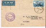 NZ108/ Trans-Tasman-Flug. Feb. 1934, Auckland-Melbourne - Lettres & Documents