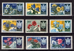 SAN MARINO 1953 - FLORES - YVERT 374-382 - MICHEL 503-11 SCOTT 336-44 - Unused Stamps