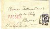 AUS233 / PoW-Post 1916 Friedensbüro Bern Von Greenook S.A. - Cartas & Documentos