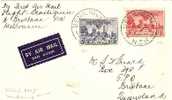 AUS286 / Erstflug Deniliquin-Brisbane1936. NUR 10 BRIEFE GEFLOGEN! - Lettres & Documents