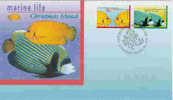 Christmas Island 1995 Marine Life 75c,$ 1  FDC - Christmas Island