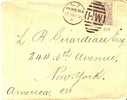 NZ156 / Hawera 1891 Nach USA Victoria 2 ½  D.(Michel 63 A) - Cartas & Documentos