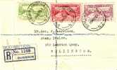 NZ164 / Dunedin-Expo 1925 Satz-E/schr.mit Expo-R-Zettel - Lettres & Documents