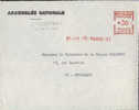 FRANCE DEVANT DE LETTRE ASSEMBLEE NATIONALE 1975    AFFRANCHISSEMENT MECANIQUE - Covers & Documents