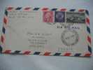 1956 MARCOPHILIE LETTRE DES ETATS UNIS:PHILADELPHA  POUR AUZEVILLE PAR CASTANET HTE GARONNE 31 FRANCE AIR MAIL - 2c. 1941-1960 Covers