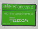 With The Compliments Of British Telecom 10 U. - BT Definitieve Uitgaven