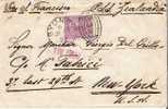 NSW085/ Sydney-NY 1885 Oval Mit Paid All, Via San Francisco - Lettres & Documents