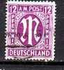 2833) AM-Post Mi.Nr.15aBy Gestempelt - Usati