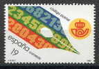 TIMBRE ESPAGNE NOUVEAU 1987  CODE POSTAL - PLUME STYLOGRAPHIQUE - Postcode