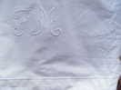 Drap Ancien  Monogramme FM 167x262 ---------------------------------2605---- - Bed Sheets