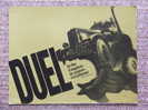 PLAQUETTE - FILM - DUEL - STEVEN SPIELBERG - SUSPENCE - Publicité Cinématographique