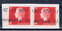 CDN+ Kanada 1962 Mi 351 A Elizabeth II. (Paar) - Gebruikt