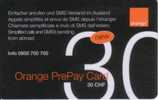 Orange PrePay Card 30 CHF - Telecom Operators