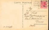 1928 Monaco  Daguin Sur Carte  Rare - Marcophilie