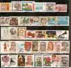 India 1977 Year Pack Of 37 Stamps Flower Lotus Earth Quake Homeopathy Gramophone Cinema Used - Komplette Jahrgänge