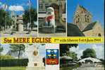 Sainte-Mère Eglise. Manche 50. L´ Eglise Et Place Du 6 Juin. 1ère Ville Libérée 5 Et 6 Juin 1944. - Sainte Mère Eglise