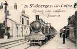 St GEORGES Sur LOIRE ....Gare... Chemin De Fer ..Train En Gros Plan - Saint Georges Sur Loire