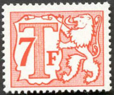 COB N° : TX  71 P7 (**)  Papier Typo, Gomme Bleue - Timbres