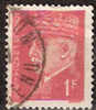 Timbre France Y&T N° 514 (2) Obl.  Type Pétain (Houriez).  1 F. Rouge. Cote 0,15 € - 1941-42 Pétain