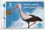 LATVIA  2004 Stork - Glancet + Other Chip Ture - Rare Card - Horses