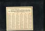 Calendrier 1952 - Dinan 22 - Vêtements BOUQUET-DAVID - 33 Grande Rue - Kleinformat : 1941-60