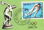 Turnen Am Reck Sommer-Olympiade In Corea 1988 Laos Block 121 O 2€ Athlet Mit Diskus Olympic Bloc Bf Sheet Figlo Of Lao - Estate 1988: Seul