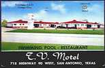AK TV MOTEL San Antonio´s Highest Recommended Modern Motel. 30 Units, 1961 Swimming Pool Restaurant - San Antonio
