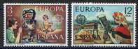 SERIE TIMBRES ESPAGNE NOUVEAUX  1976 EUROPA CEPT ARTISANATS PORCELAINES ET EMBOÎTEMENTS - 1976