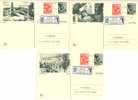 Israel Full Set Of 6 FD Registered Illustrated Postal Cards "villages And Town In Siege" (1948 War) 1956 - Lettres & Documents