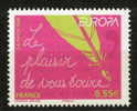 TIMBRE FRANCE NOUVEAU EUROPA CEPT - LE PLAISIR DE VOUS ECRIRE - PLUME D´OISEAU - 2008