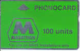 United Kingdom-cur004b--100units-marathon(green Band-notched)-(091b)- Tirage-217.000-(091b)-used Card - [ 2] Plataformas Petroleras