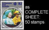 CV:€44.80,BULK:2x=100 Stamps/QUEEN MOTHER Seychelles-ZIL ELWANNYEN SESEL 1985,&Princess Anne 2R,Complete Sheet:50 - Seychellen (...-1976)