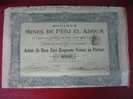 1913-:ACTION & TITRE-SCRIPOPHILIE- MINES DE FEDJ EL ADOUM  EN TUNISIE EX PROTECTORAT FRANCAIS - Miniere