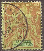 SAINT-PIERRE And MIQUELON..1892..Michel # 52...used...MiCV - 28 Euro. - Oblitérés