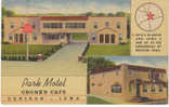 Denison Iowa, Park Motel And Cronk's Cafe Restaurant On Vintage Curteich Linen Postcard - Autres & Non Classés