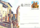 Espagne 1991 " Fuente De Cuatro Caños, Guadalajara " Entier Postal, Fontaine - Wasser