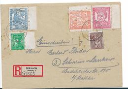 SBZ063/ Schwerin Kinderhilfe/Landreform, Mischfrankatur - Covers & Documents