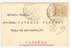 12701)lettera Con 25c  Amm Lire Da Catania A Città Il 9-8-1944 - Marcophilie