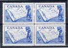 CDN+ Kanada 1957 Mi 317 Mng/oG David Thompson (Viererblock) - Unused Stamps