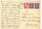 12734)cartolina Di Milano - Piazza Del Duomo Con 20c Imperiale S.f + 2x50c Turrita Da Milano A Catania Il 18-8-1945 - Poststempel