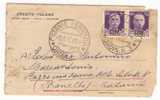 12752)lettera Credito Italiano Con 2x50c Imperiali P.M. Da Catania A Città Il 6-5-1945 - Marcophilia