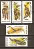 FAUNE / ANIMAUX FOSSILES  URSS 1990  N°5780/5784 NEUFS** - Fossilien