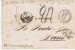 BD093/ B.P.O. Arica (Peru) 1863 Via Panama Nach Paris - Covers & Documents