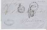 BD095/ B.P.O. Porto Cabello (Venezuela)  1858 Nach Bordeaux, Franz. Taxe 16 C. - Covers & Documents
